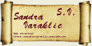Sandra Varaklić vizit kartica